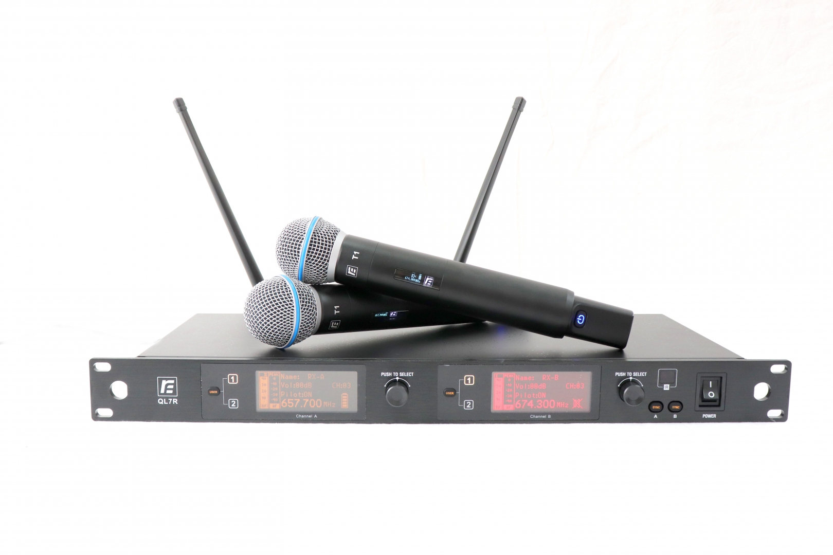 RFIntell QL7R/T1-A 651,800-683,400 МГц 2-канальная радиосистема с 2-мя ручными микрофонами в Ставрополе