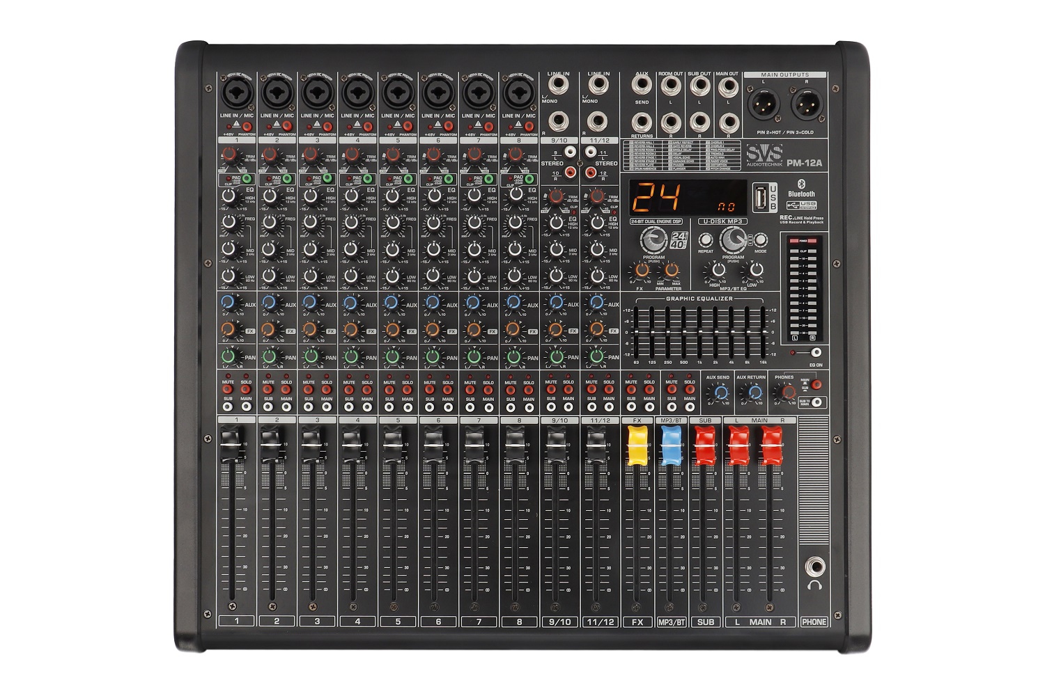 SVS Audiotechnik mixers PM-12A Активный аналоговый микшерный пульт, 12-канальный в Ставрополе